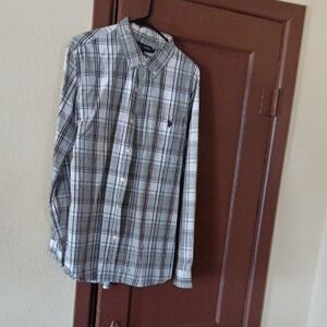 U.S. Polo Assn. Black and White Casual Button Down Shirt